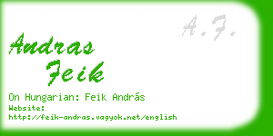 andras feik business card